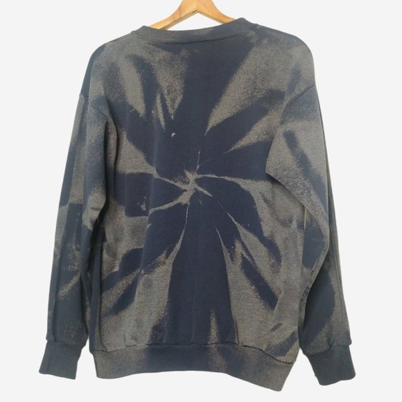 Vintage West Virginia University Mountaineers Logo 7 Men L Sweatshirt Bleach Dye - Picture 3 of 9